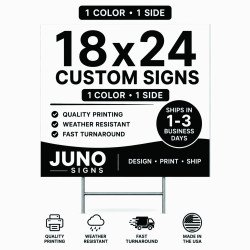 18x24 Yard Signs – 1 Color, 1 Side (0.5" border) 18x24 Yard Signs – 1 Color, 1 Side (0.5" border)